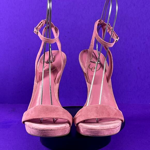 Sam Edelman Pink Suede Jade Ankle Strap Sandal‎ Women's Shoe Size 8.5-NEW - Picture 2 of 8